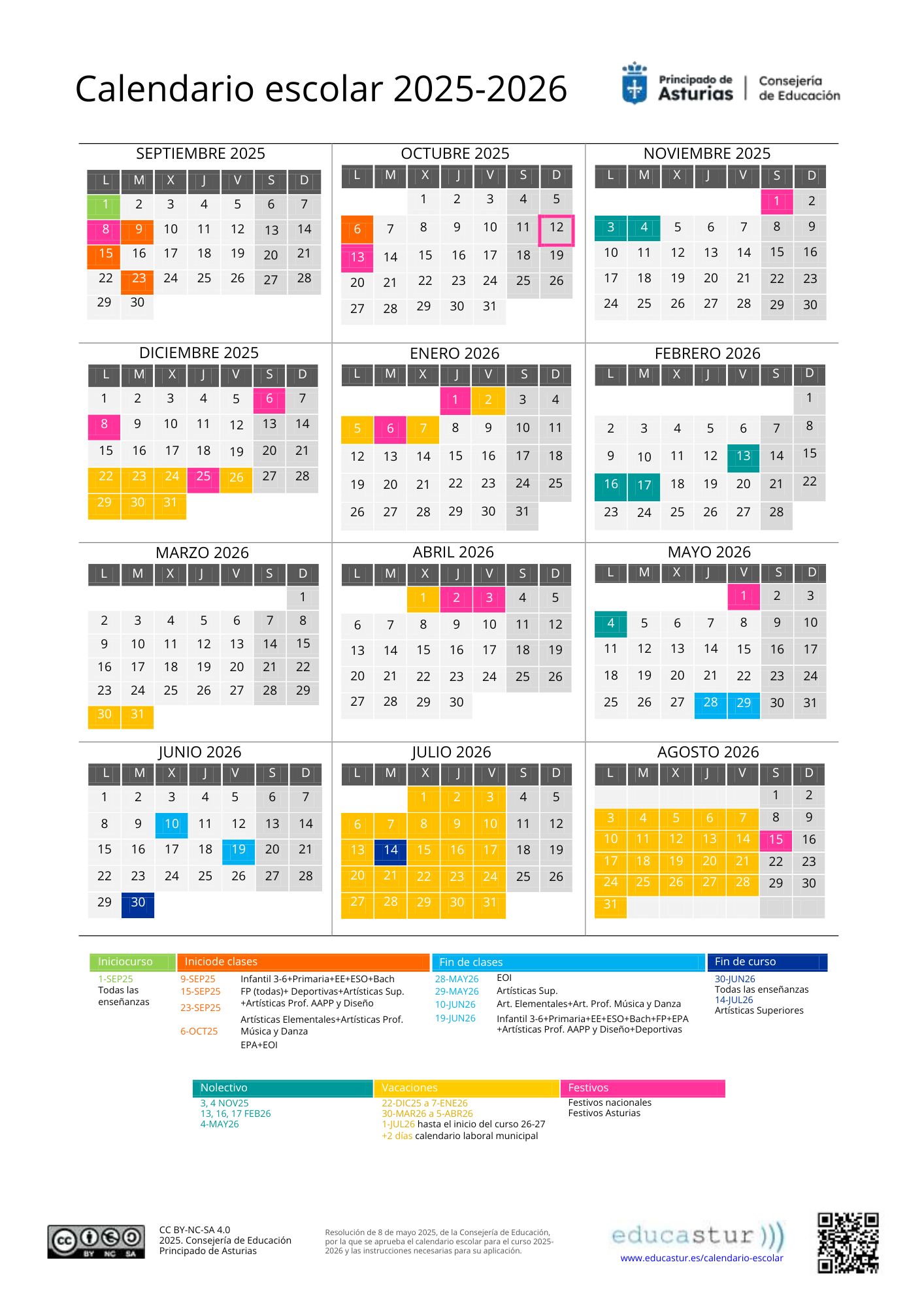CALENDARIO ESCOLAR