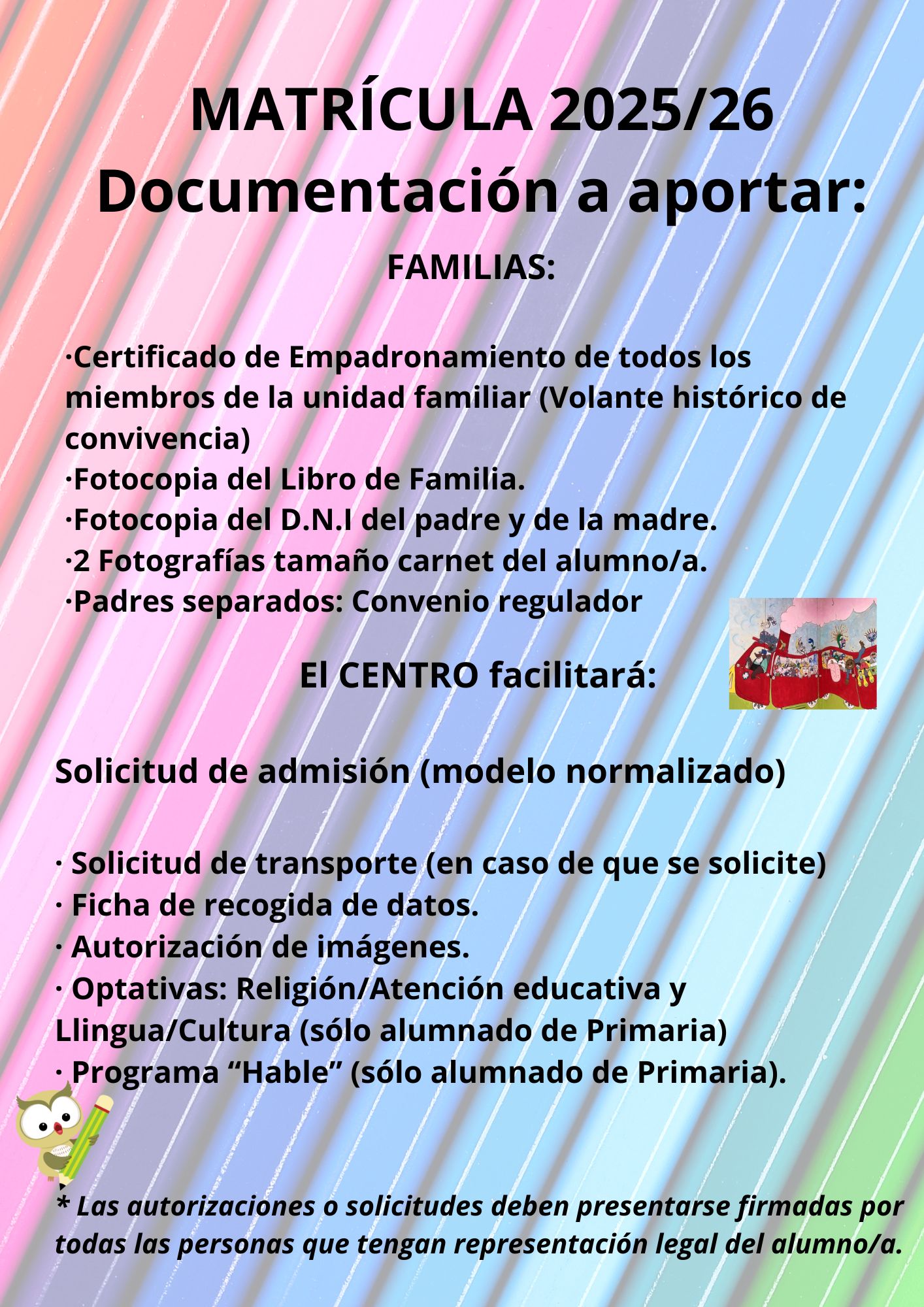 matrícula- documentación a aportar