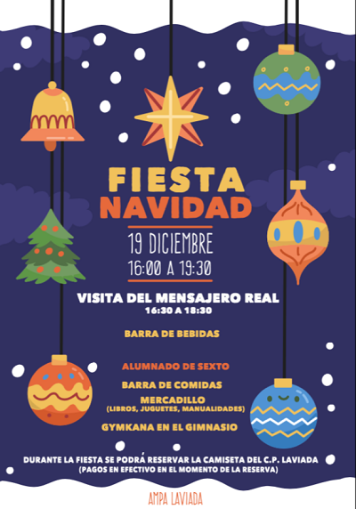 CARTEL DE FIESTA DE NAVIDAD 2025