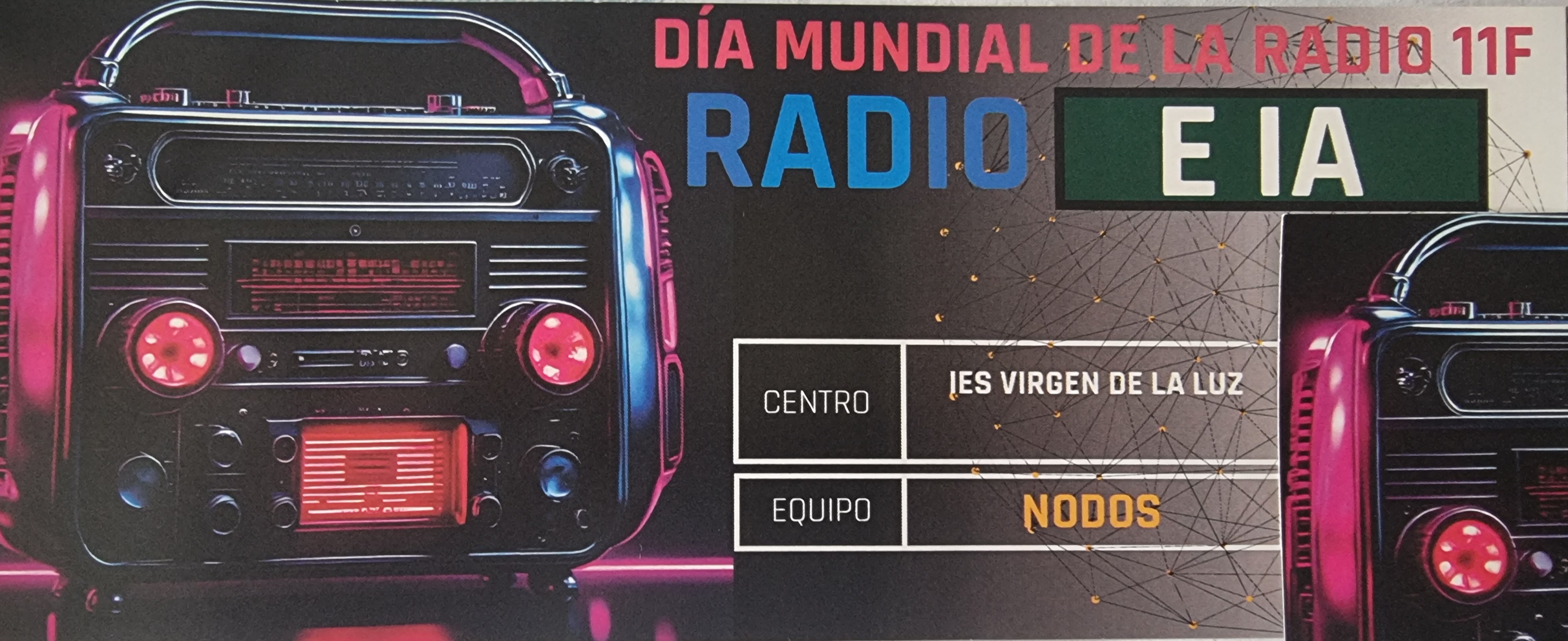 Alumnado celebrando el Día Mundial de la Radio 11F