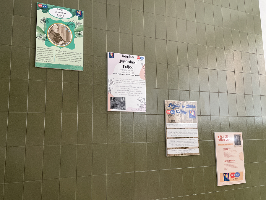 Carteles sobre Feijoo de 4º ESO bilingüe