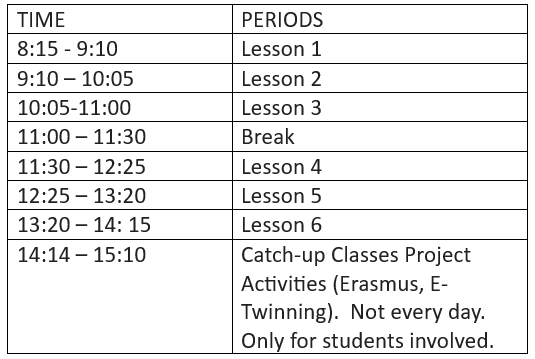 Timetable