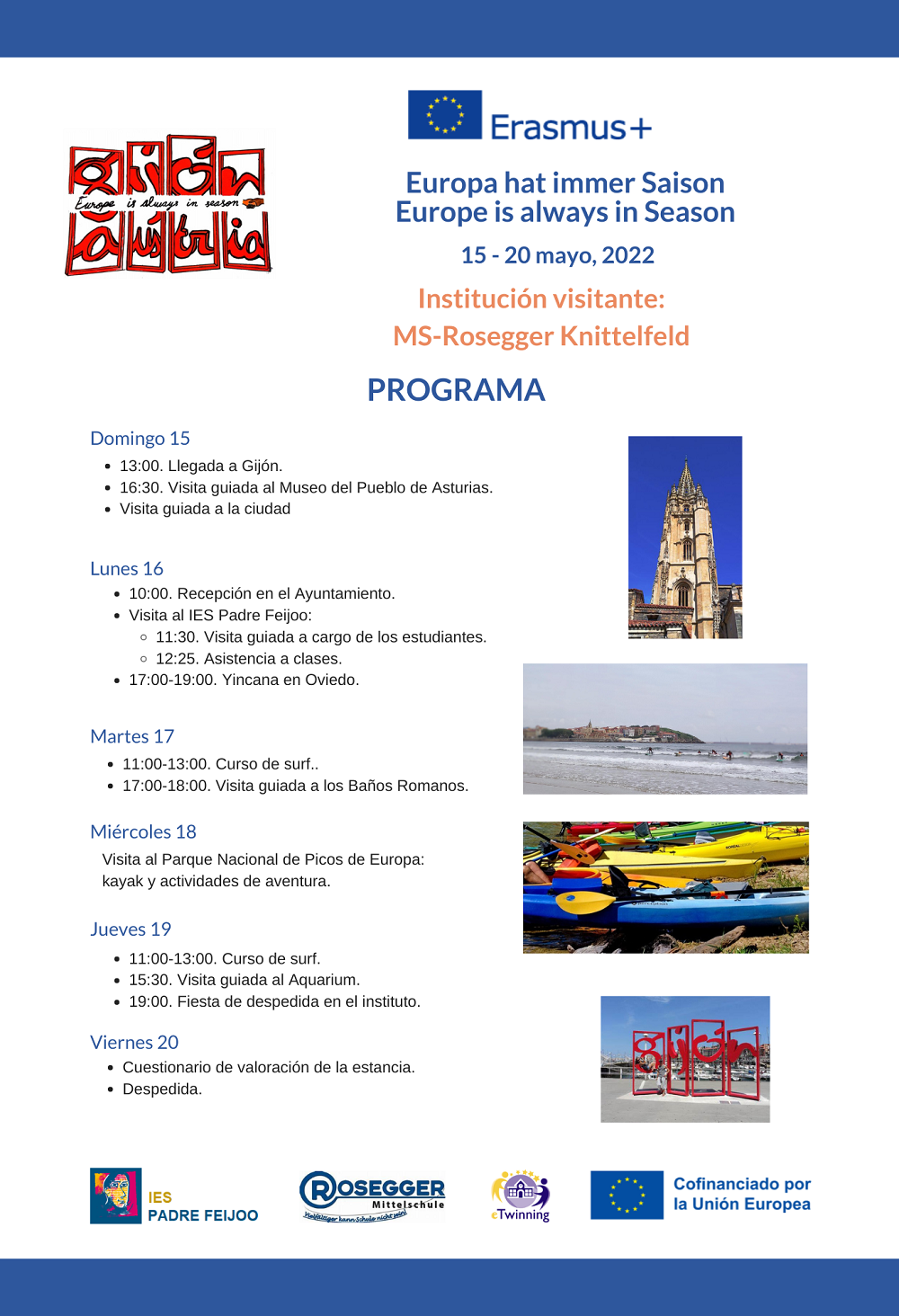 Programa encuentro internacional "Europa hat immer Saison" Programa encuentro internacional "Europa hat immer Saison"