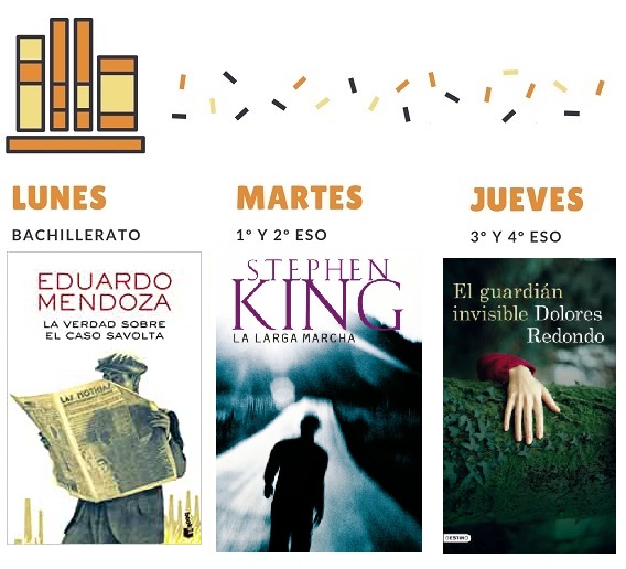 Portadas de los libros del club de lectura 2º trimestre