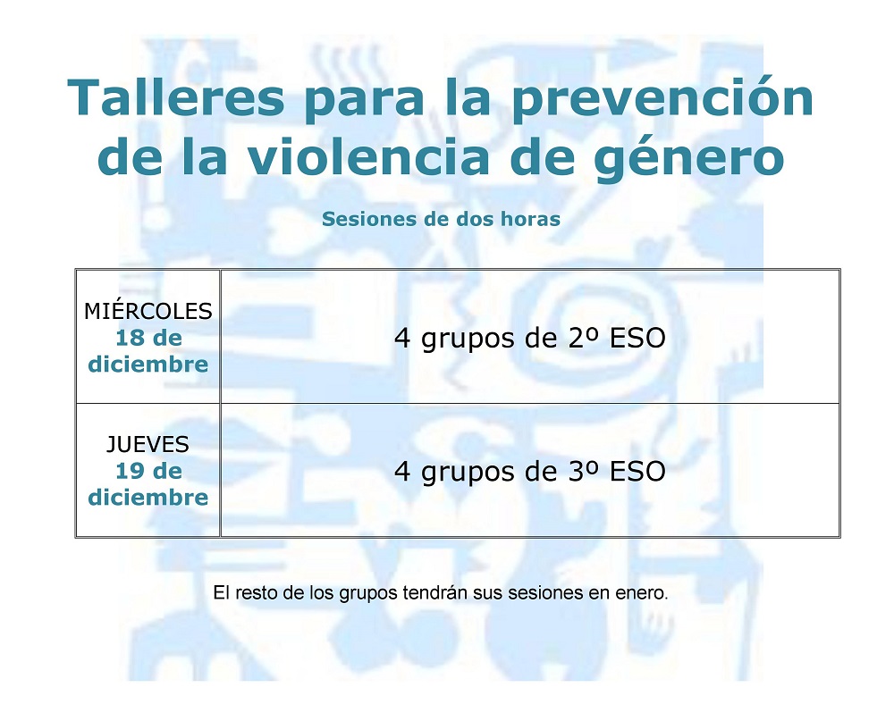 Talleres prevención violencia género
