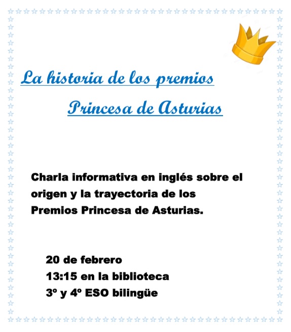 Charla premios princesa 20 febrero