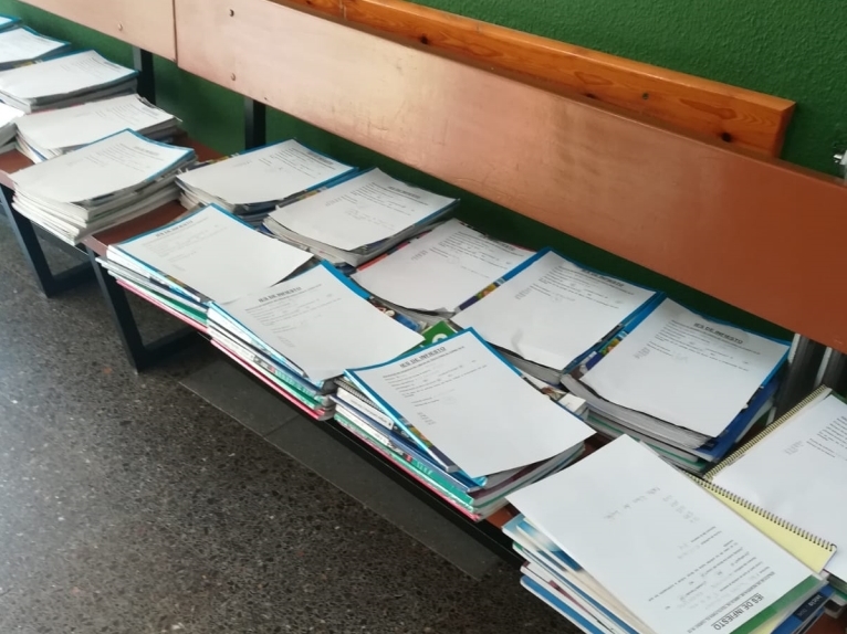 Organizando libros del banco