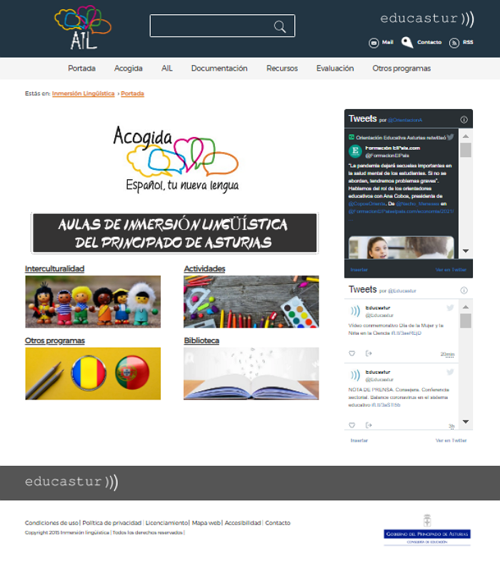 Web de Acogida Web de Acogida