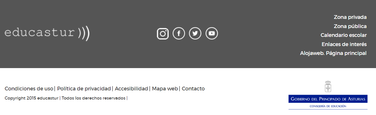 Menú legal del pie del sitio Menú legal del pie del sitio