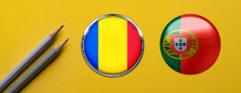 Bandera Rumanía y Portugal