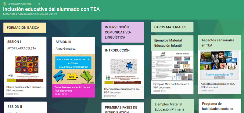 Formación CPR Gijón-Oriente. Inclusión educativa del alumnado con TEA Formación CPR Gijón-Oriente. Inclusión educativa del alumnado con TEA