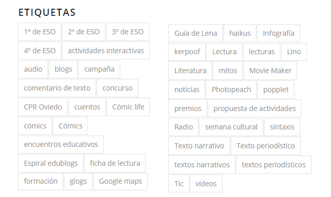 La Bitácora de la lengua. IES Santa Cristina de Lena. Etiquetas