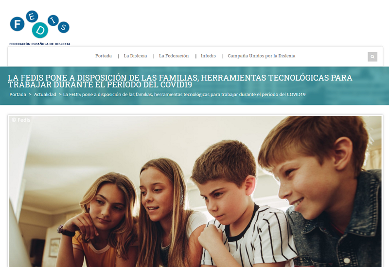 FEDIS. Acceso gratuito a a recursos para alumnado con dilexia FEDIS. Acceso gratuito a a recursos para alumnado con dilexia